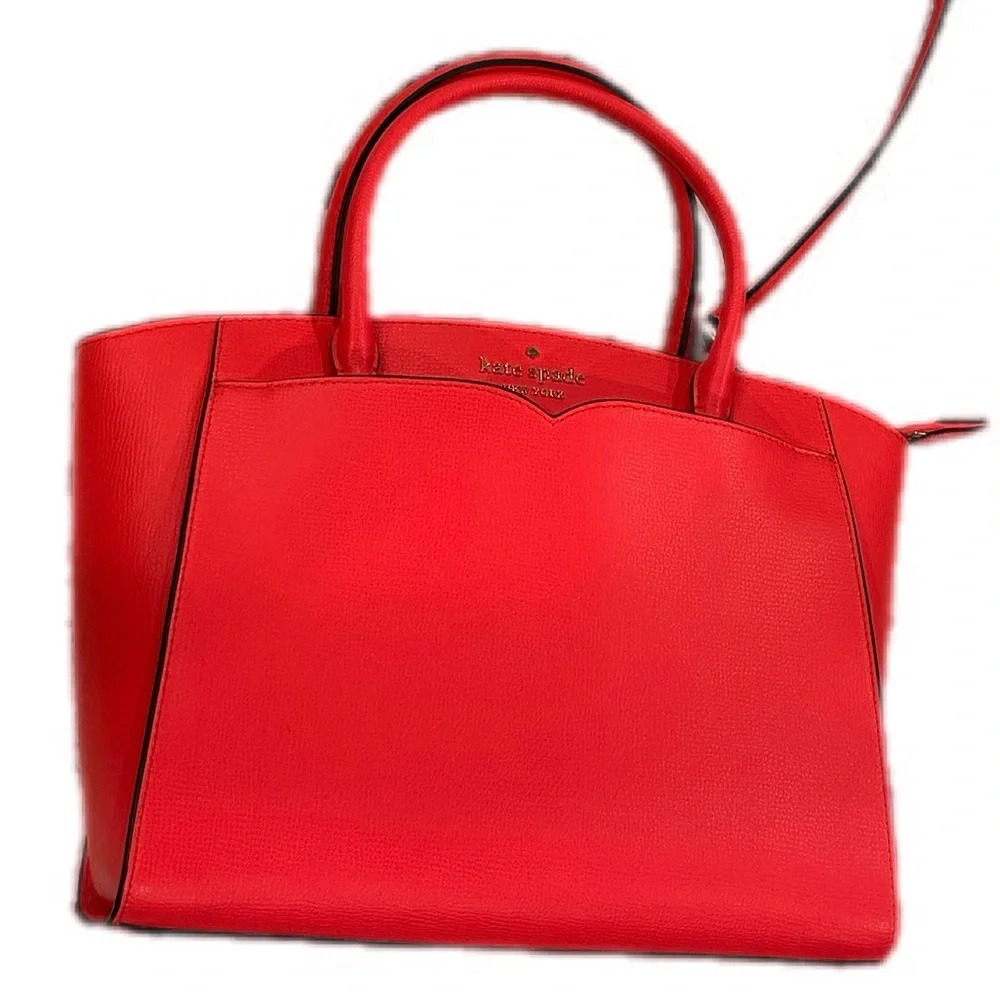 Kate Spade Leather Kate‎ Spade Frannie Medium Satchel Handbag Geranium